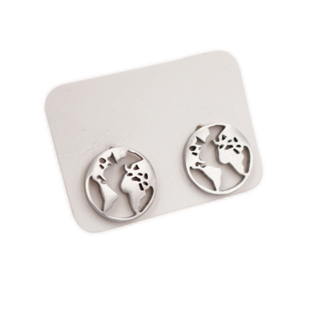 Stainless Steel Stud Earrings - Earth