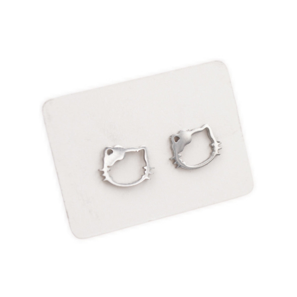 Stainless Steel Stud Earrings - Hello Kitty