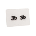 Coated Stainless Steel Stud Earrings - Om