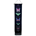 Butterfly & Luna Moth on Black Banner