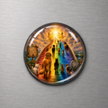 Rainbow Bridge 4cm Glass Magnet