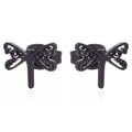 Coated Stainless Steel Stud Earrings - Dragonfly