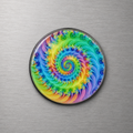 Tie Dye Fractal 4cm Glass Magnet