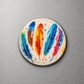 Feather 4cm Glass Magnet