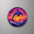 Dolphin 4cm Glass Magnet