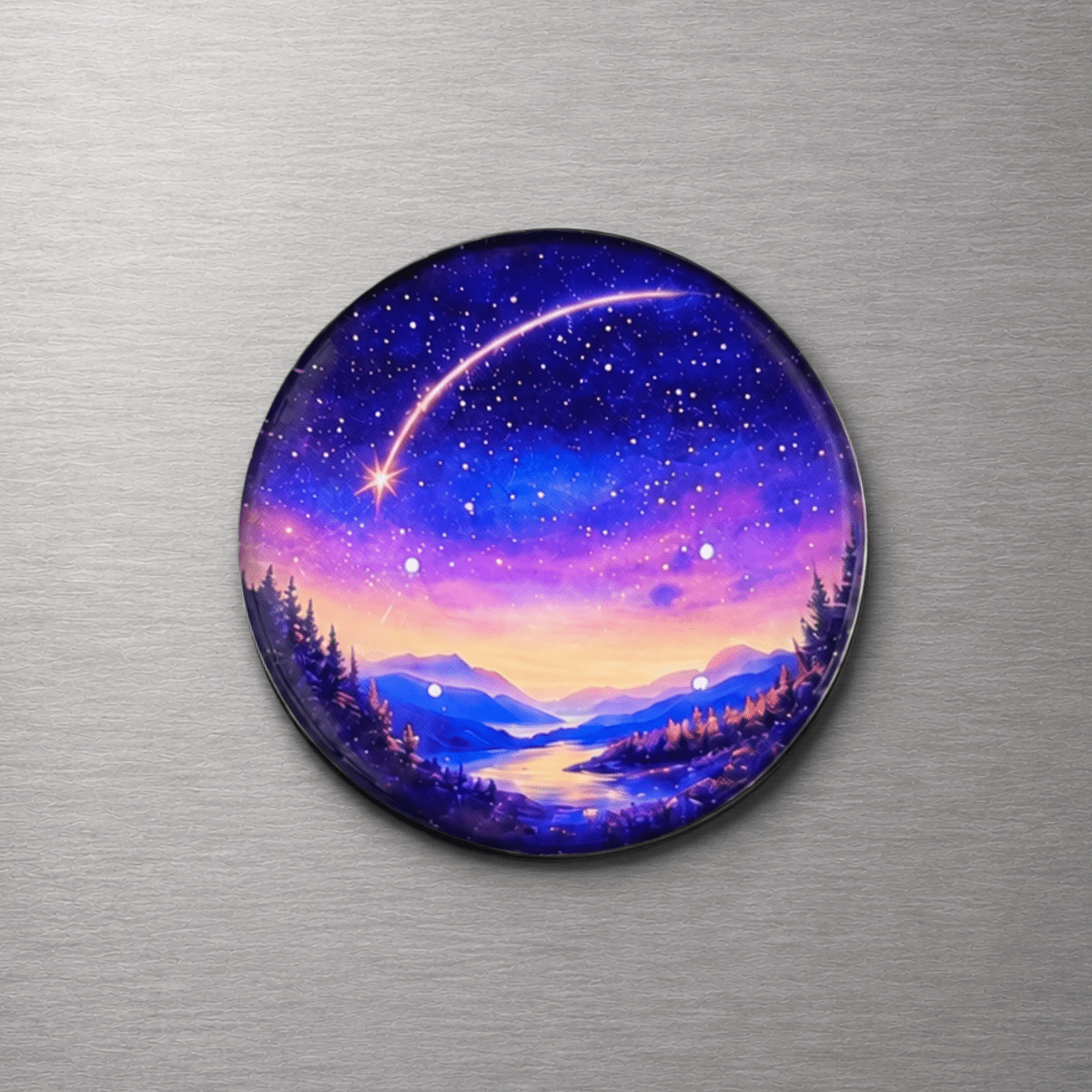 Shooting Star 4cm Glass Magnet