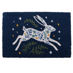 Blue Leaping Hare Doormat