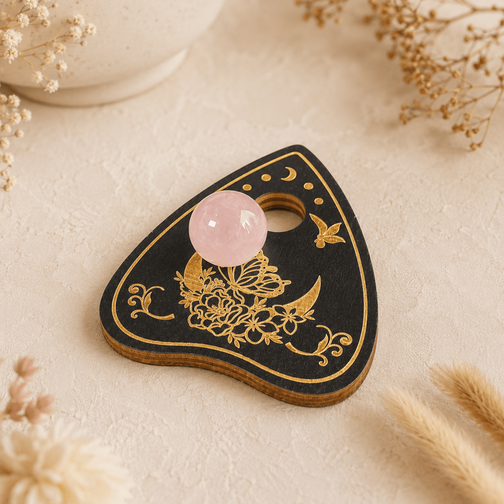 Planchette with Butterfly Wooden Sphere Stand