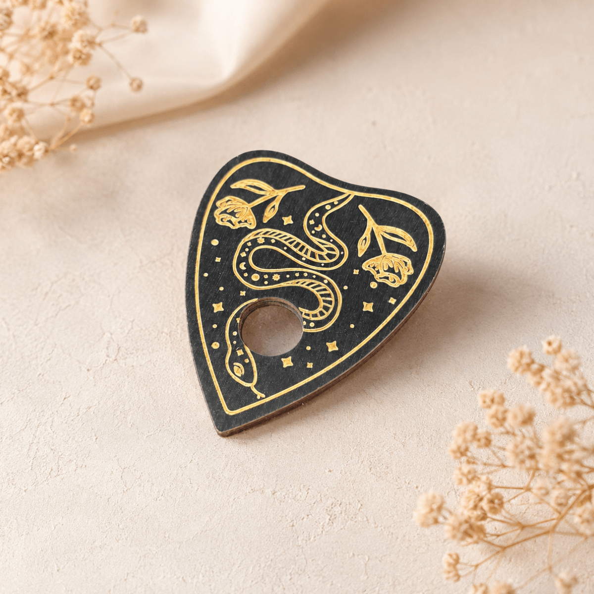 Planchette with Snake Wooden Sphere Stand