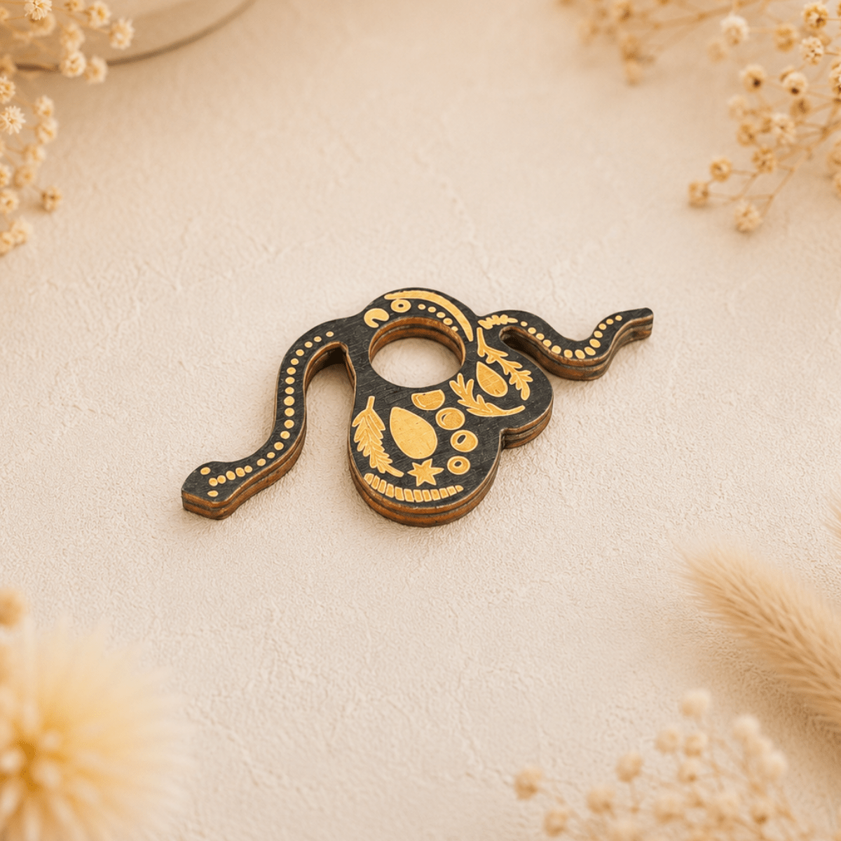 Snake Wooden Sphere Stand