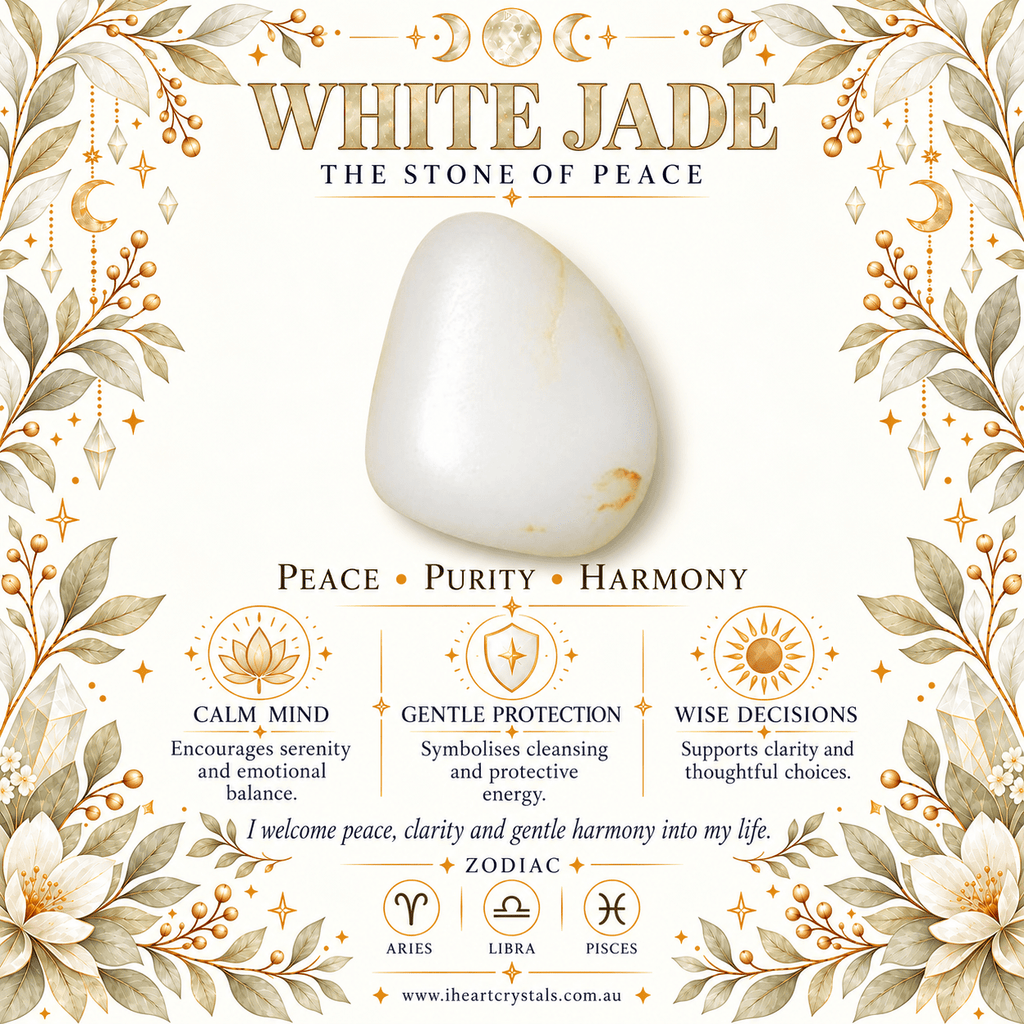 Adjustable White Jade Heart Bracelet / Silver
