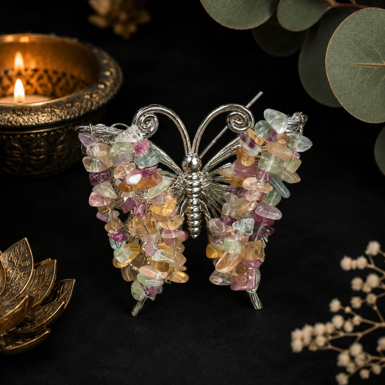 Fluorite Gemstone Butterfly