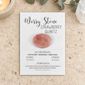 Strawberry Quartz Oval Shape Worry Stone (Thumb Stone)