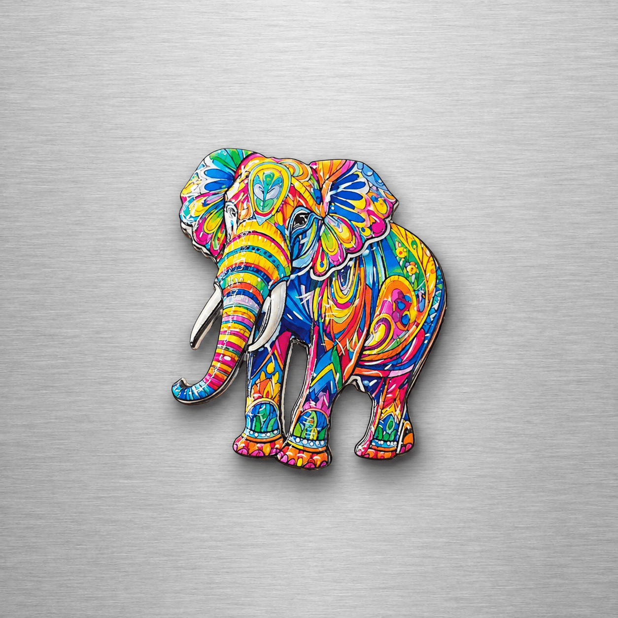 Elephant 8.5cm Ceramic Magnet Style 4