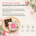 California White Sage & Rose Incense Bricks Refill Pack