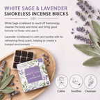 California White Sage & Lavender Incense Bricks Refill Pack