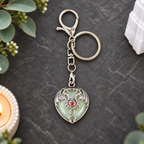 Aventurine Dragon Heart Keyring