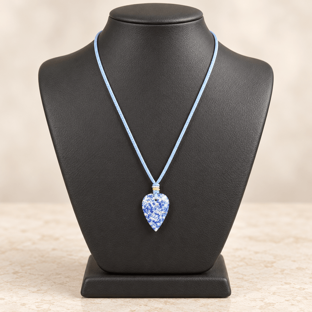 Afghanite 60cm Adjustable Heart Necklace