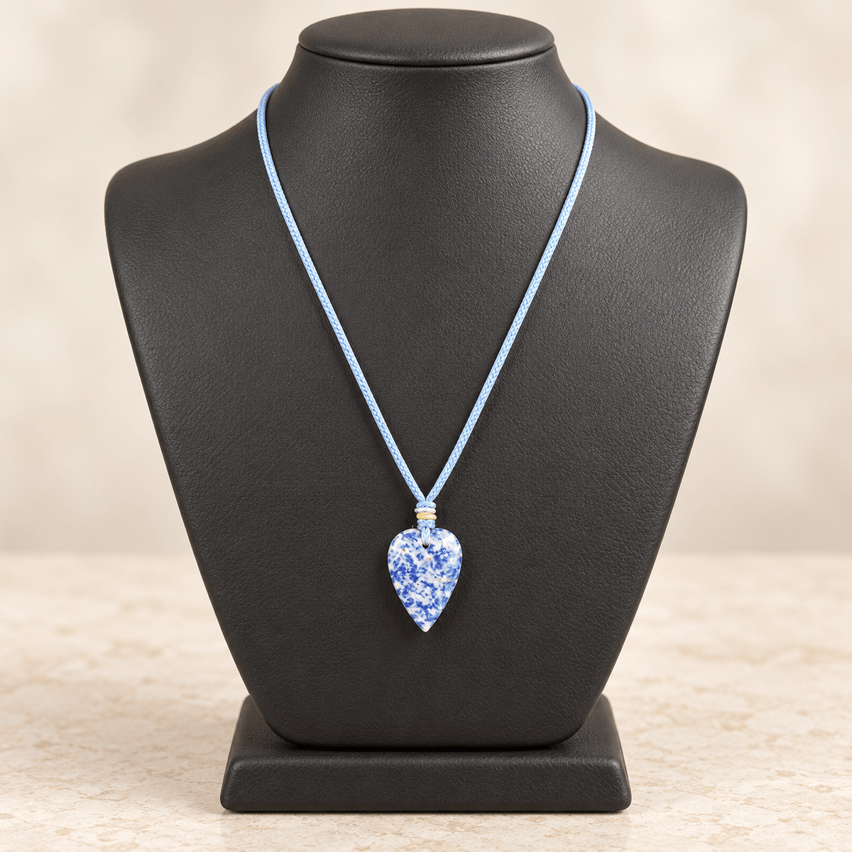 Afghanite 60cm Adjustable Heart Necklace