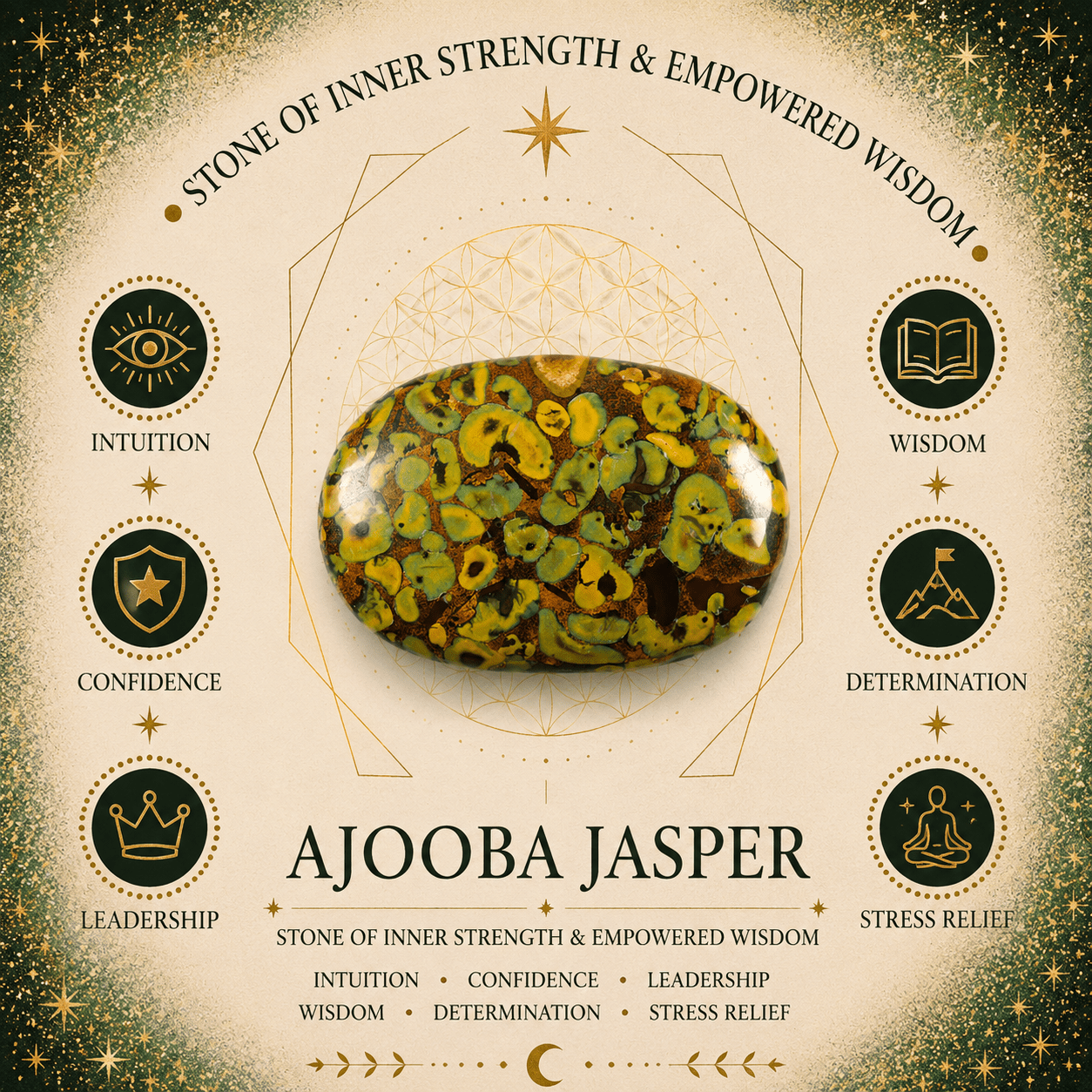 10mm Ajooba Jasper Gemstone Bracelet
