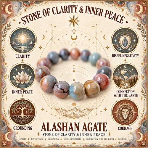 10mm Alashan Agate Bracelet