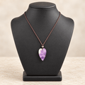 Amethyst 60cm Adjustable Heart Necklace