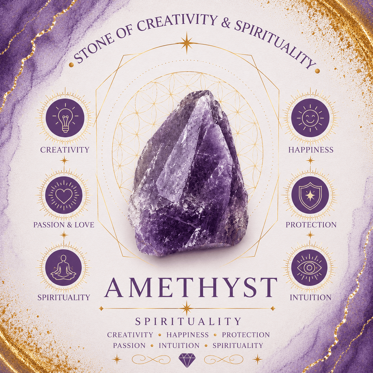 Amethyst Gemstone Butterfly