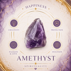 Amethyst Heart Shape Worry Stone (Thumb Stone)