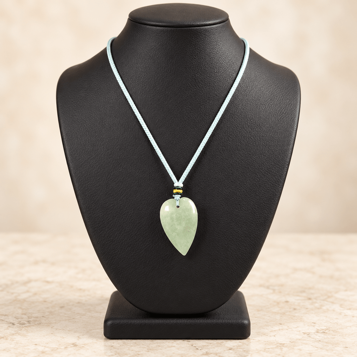 Aventurine 60cm Adjustable Heart Necklace