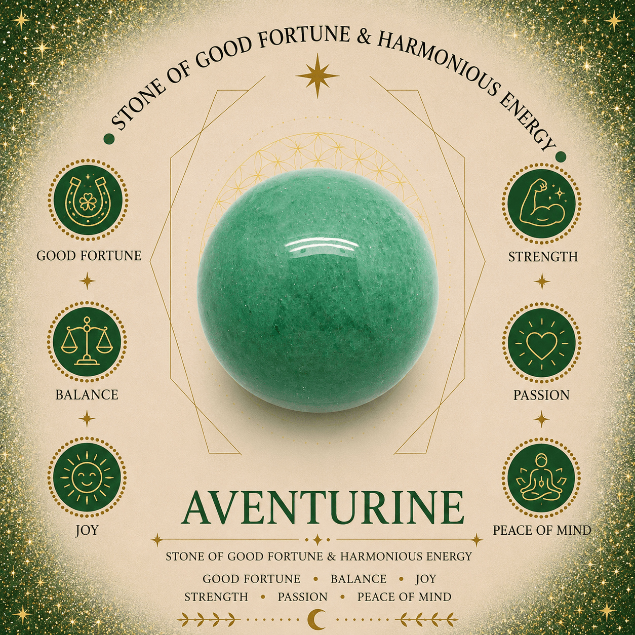 Aventurine Gemstone Chip Horseshoe Suncatcher