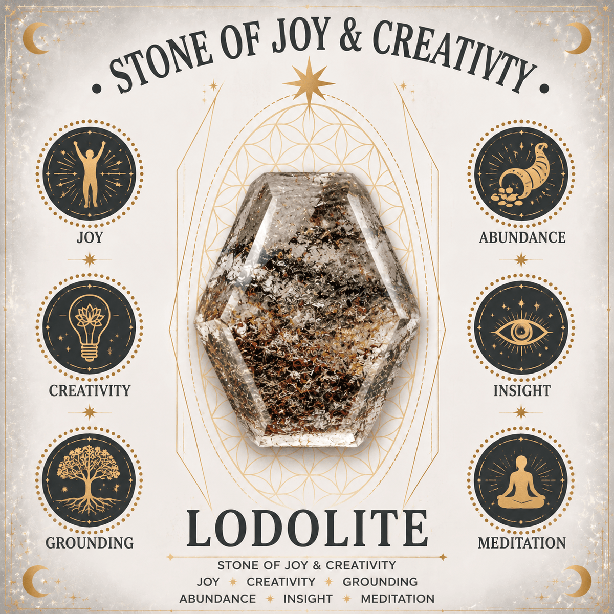100g Lodolite Gemstone Chips (Garden Quartz)