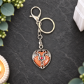 Goldstone Dragon Heart Keyring