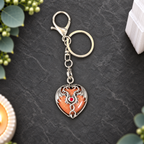 Goldstone Dragon Heart Keyring