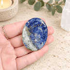 Sodalite Oval Shape Worry Stone (Thumb Stone)