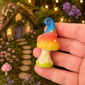6cm Rainbow Blue Top Mushroom