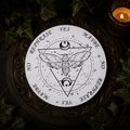 15cm Luna Moth on White Pendulum/Divination Board