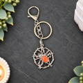 Red Jasper Spider Keyring