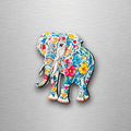 Elephant 8.5cm Ceramic Magnet Style 2