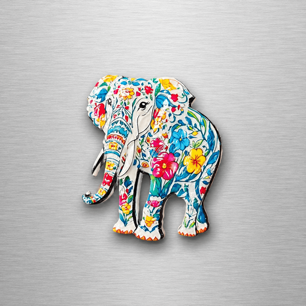 Elephant 8.5cm Ceramic Magnet Style 2