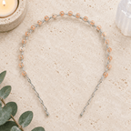 Peach Moonstone Gemstone Headband