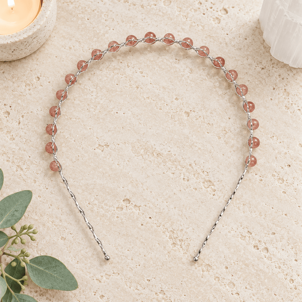 Strawberry Quartz Gemstone Headband