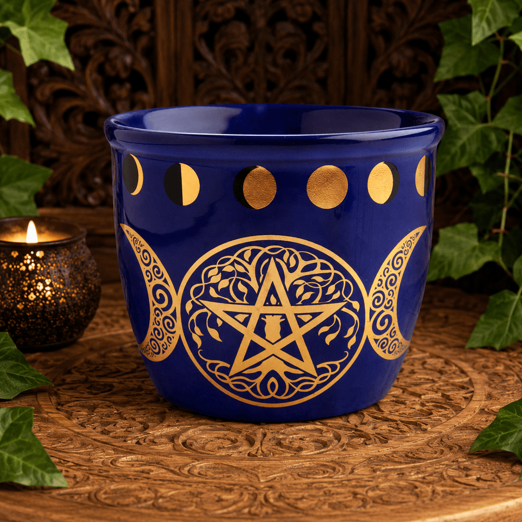 Triple Moon Ceramic Smudge Bowl