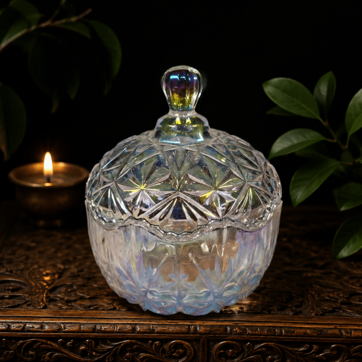 Aura Glass Dish with Lid