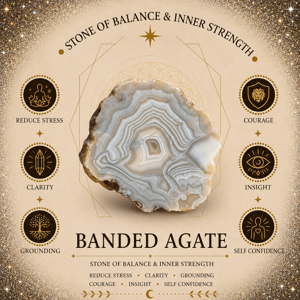 Banded Agate Gemstone Butterfly