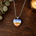 Chakra Gemstone Heart Necklace