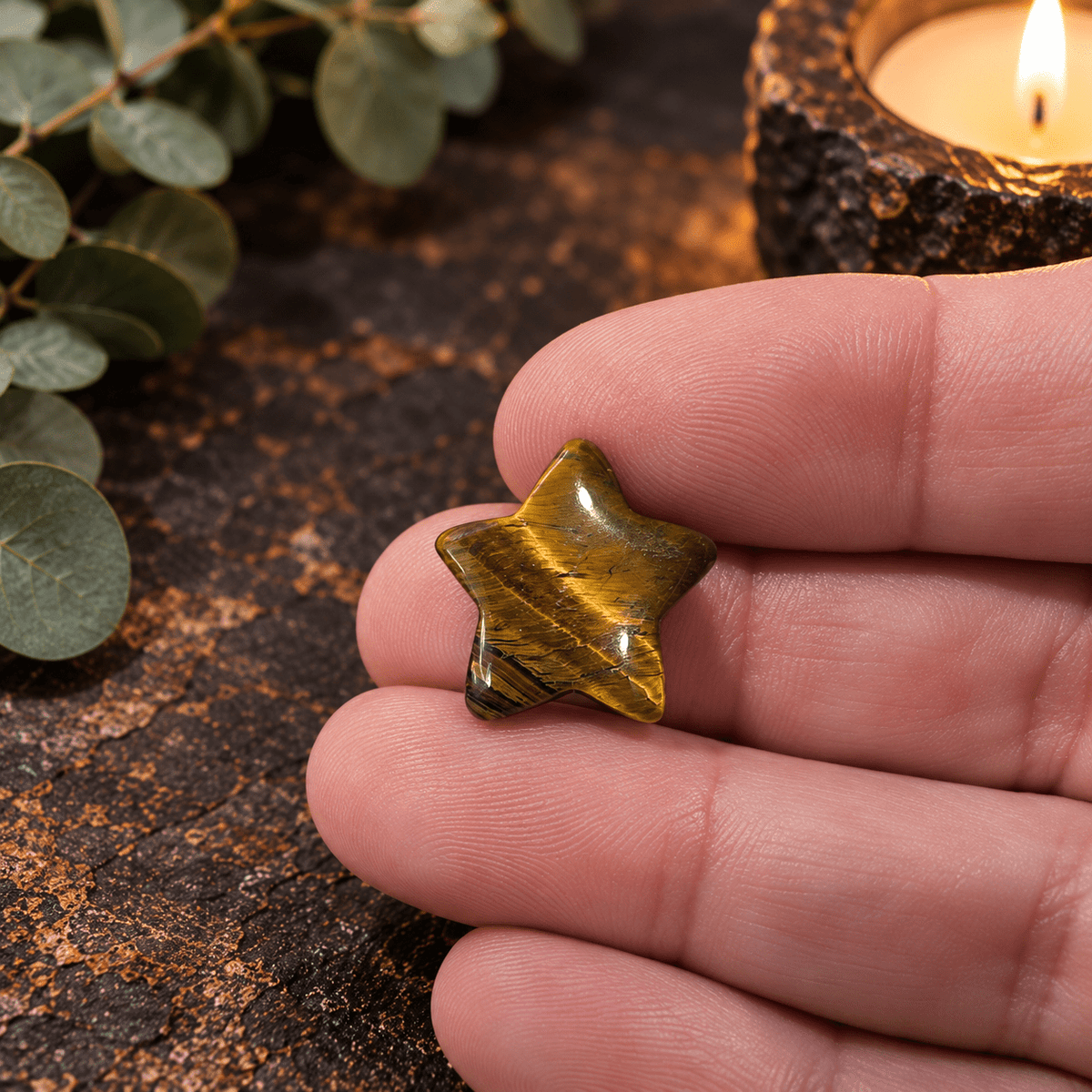 Tiger Eye 2cm Gemstone Star