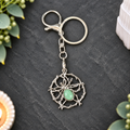 Aventurine Spider Keyring