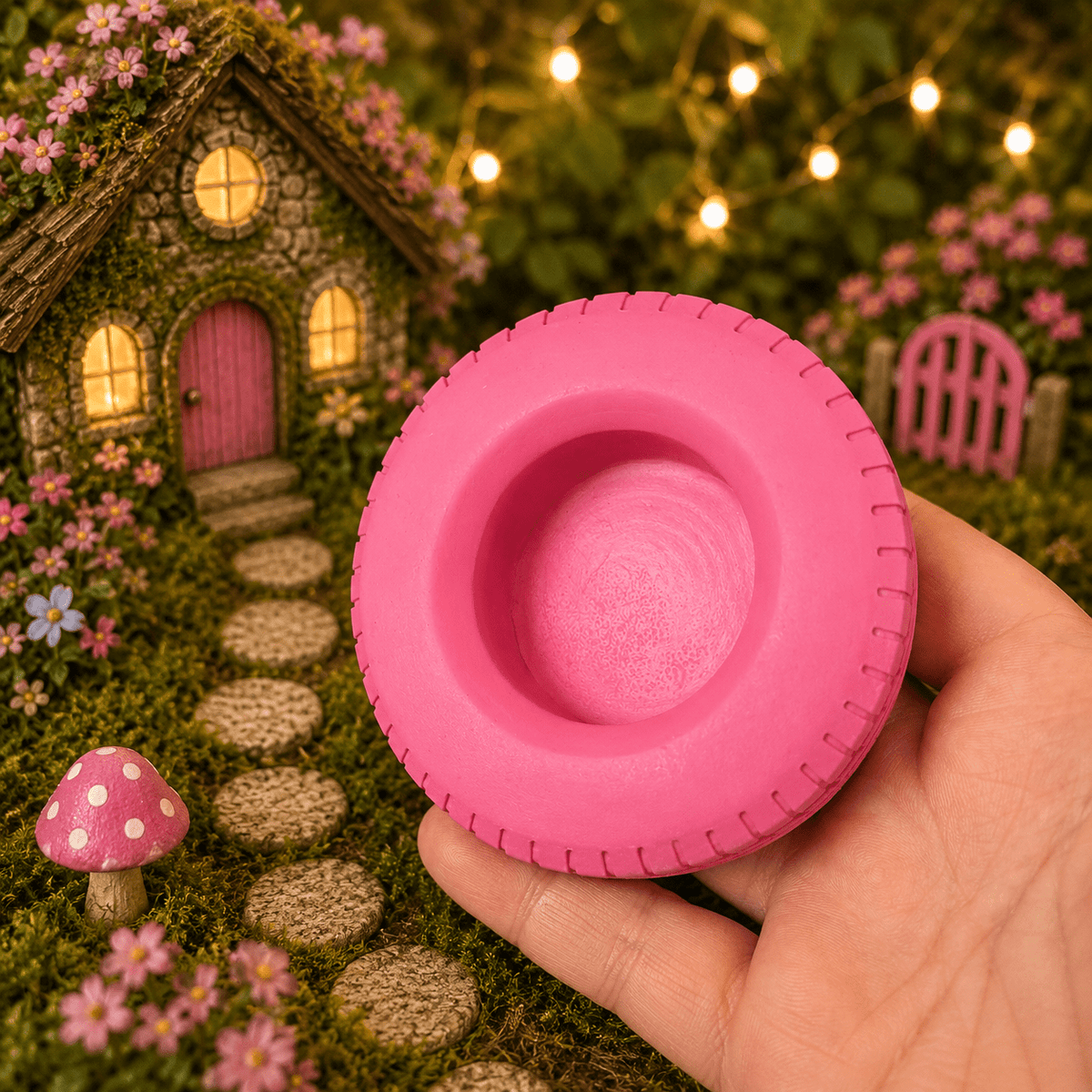 10cm Large Hot Pink Tyre
