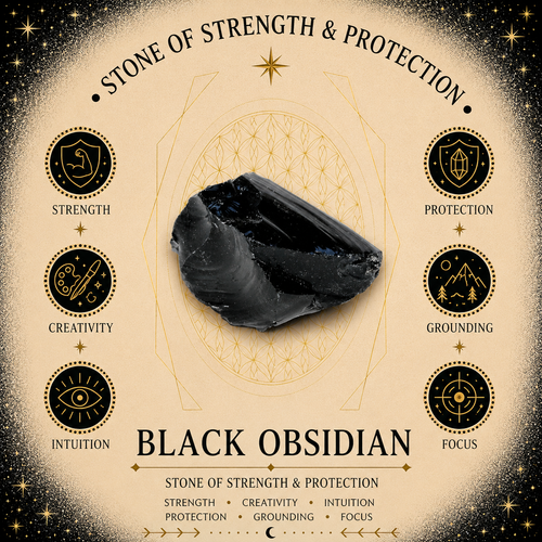 000 Obsidian Angel Number Palm - Infinite Possibilities