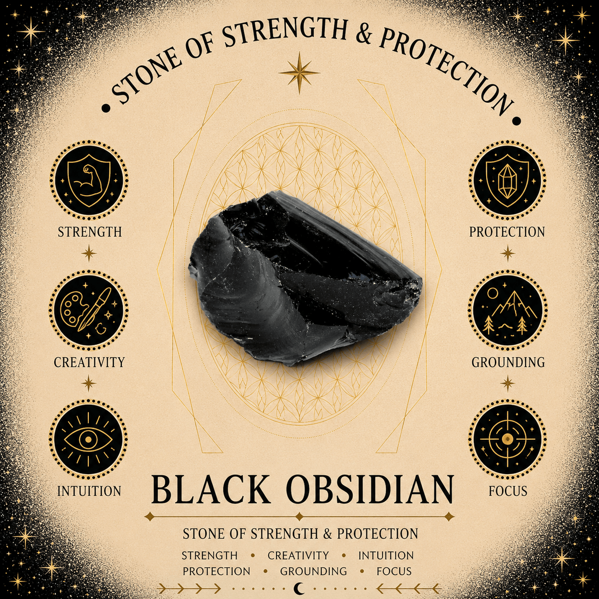 Black Obsidian 75cm-80cm Chips Strand
